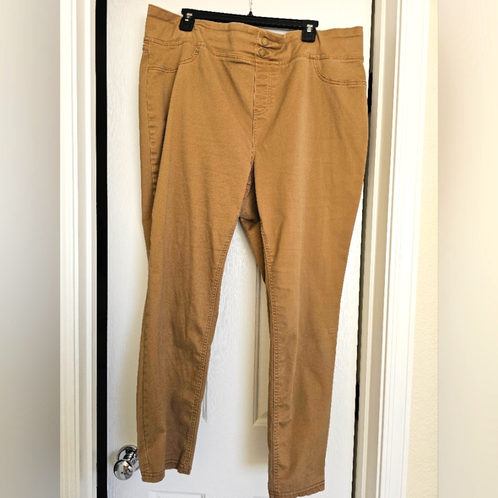 Tan Pull-On Pants